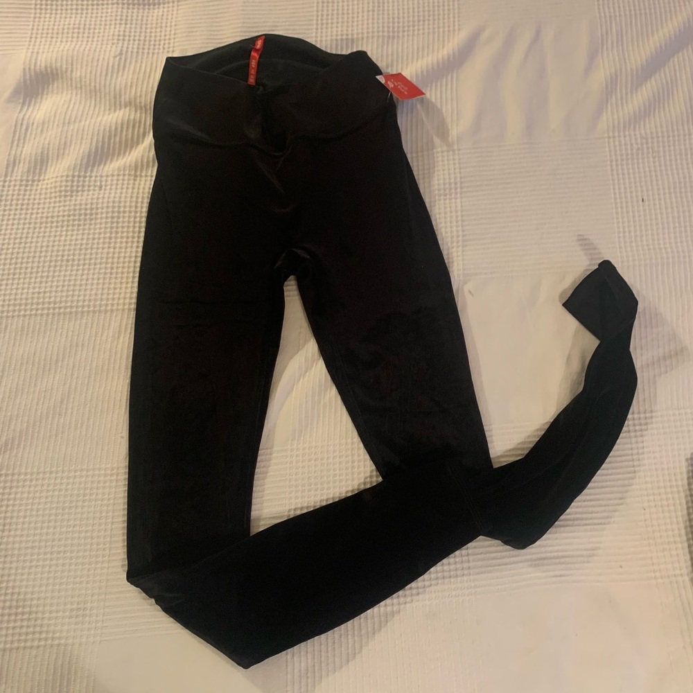 Spanx for Girls Black Velour Pants XL